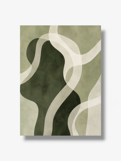PHOTO ART ASTRATTA SHAPES GREEN