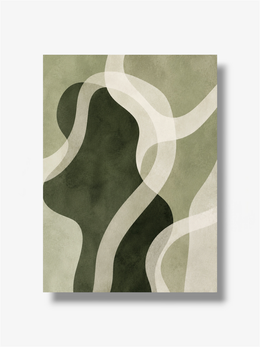 PHOTO ART ASTRATTA SHAPES GREEN