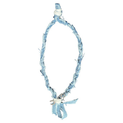 NECKLACE DENIM BANDANA GOOD LUCK