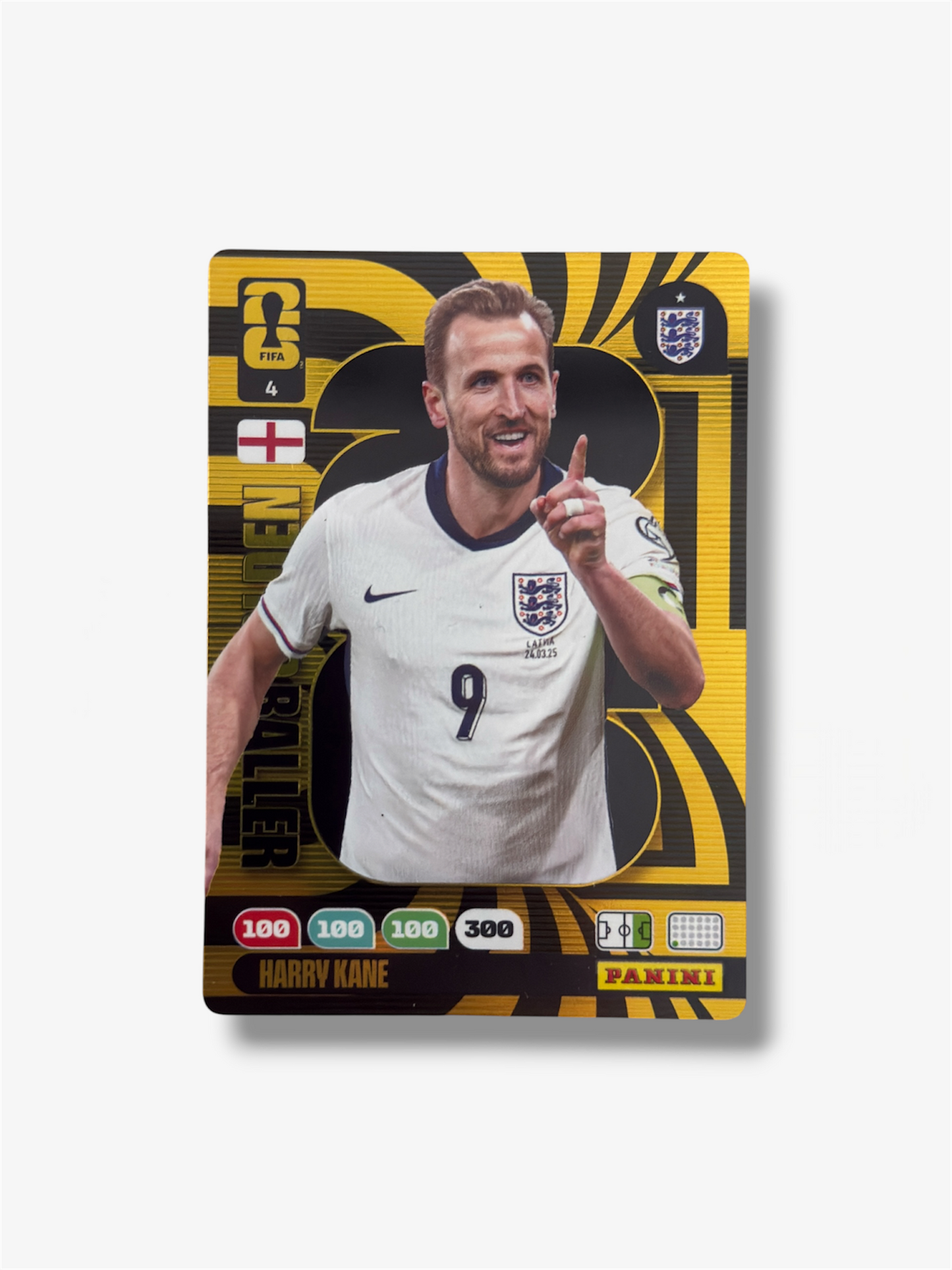 2026 Panini Card Harry Kane Golden baller World Cup Adrenalyn XL