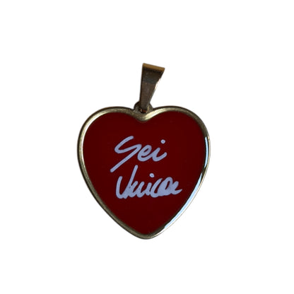 Red You Are Unique Heart Pendant
