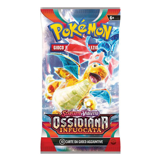 Pokèmon Pack sigillato Ossidiana Infuocata Busta 10 Carte – Pokémon Scarlatto e Violetto - IT