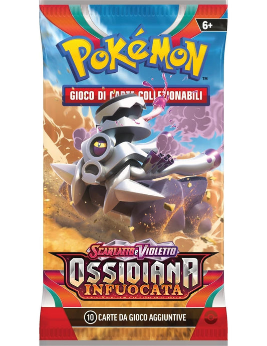 Pokèmon Pack sigillato Ossidiana Infuocata Busta 10 Carte – Pokémon Scarlatto e Violetto - IT