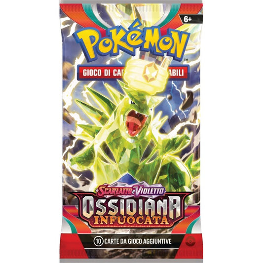 Pokèmon Pack sigillato Ossidiana Infuocata Busta 10 Carte – Pokémon Scarlatto e Violetto - IT