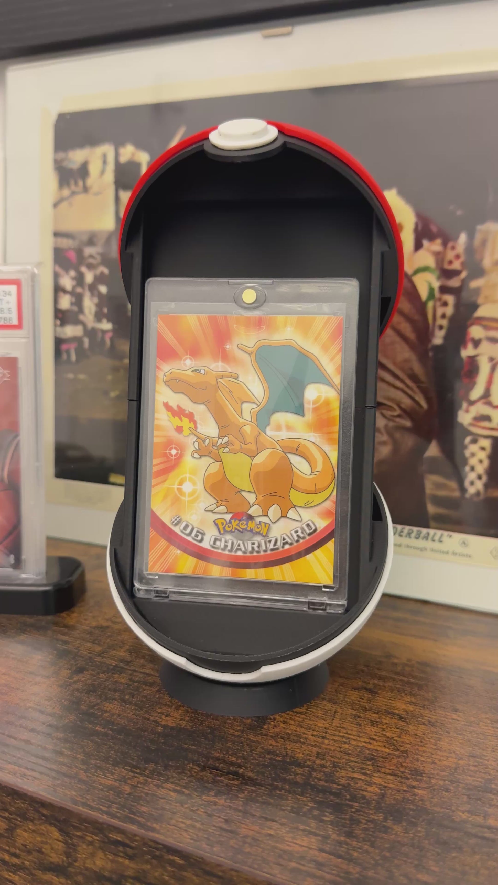 espositore porta carte in 3d pokèmon collezionabile pokèball